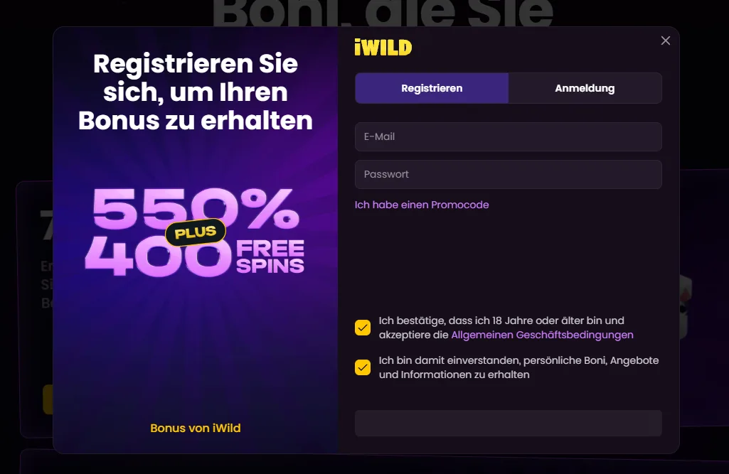 iWild Casino Bonus